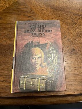 Nancy Drew "Mystery of the Brass-Bound Trunk" Hardcover - Brown/Gold Cover